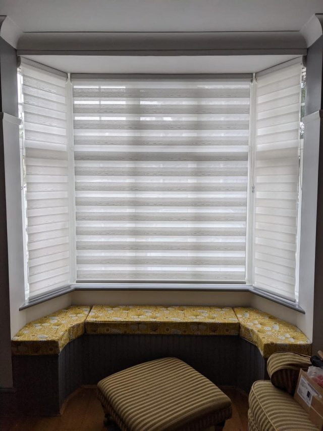 Durorol blinds fitted to bay window