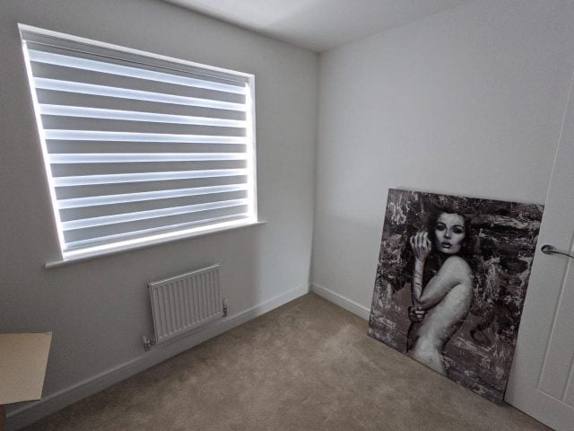 Contemporary Duorol blinds in modern light room