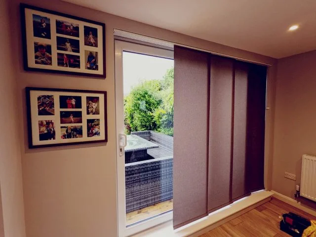 Full height sliding panel blinds