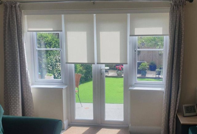 Roller Blinds fitted to Patio Door and Windows
